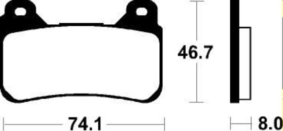 Brzdové destičky - Dual Sinter  Honda CBR 600 RR 2004 - 2014