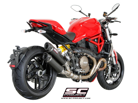 Slip-on GP-TECH carbon twin Ducati Monster 1200 / S 2014 - 2016