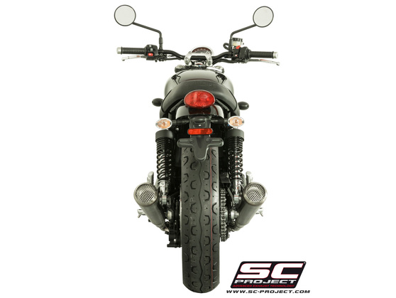 Dual Slip-on Conic 70s Triumph Street Twin