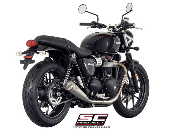 Dual Slip-on Conic 70s Triumph Street Twin