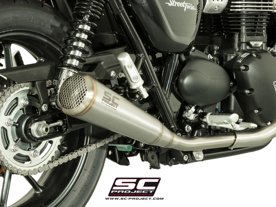 Dual Slip-on Conic 70s Triumph Street Twin