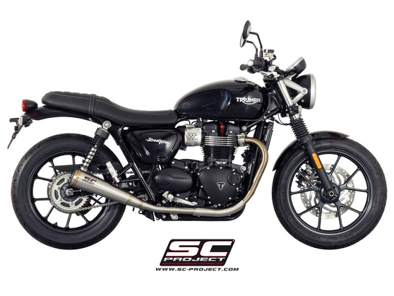 Dual Slip-on Conic 70s Triumph Street Twin