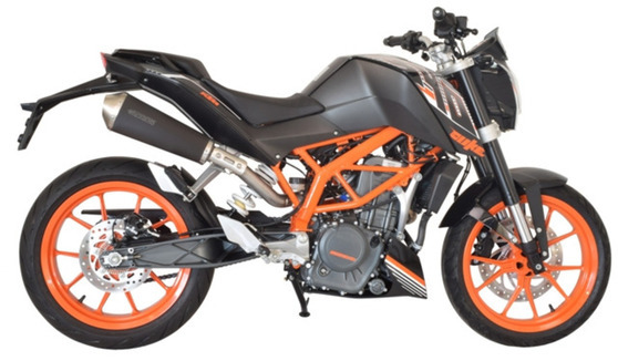 Nerezový 3/4 kit koncovky MEGAPHONE cat. KTM Duke 390 2013 - 2016 KTM Duke 390 2013 - 2016