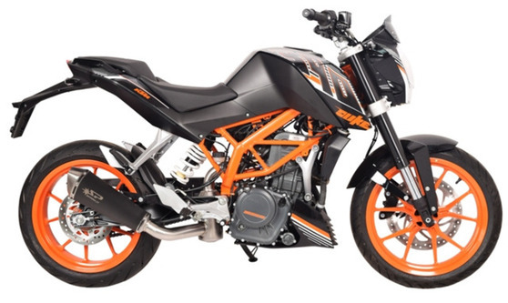 Nerezový 3/4 kit koncovky KONIX cat. KTM Duke 390 2013 - 2016 KTM Duke 390 2013 - 2016