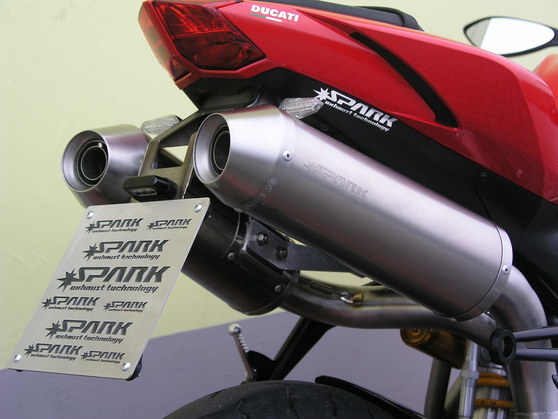 Dual titanový 3/4 kit koncovkek ROUND cat. Ducati Streetfighter 848 2012 - 2015 Ducati Streetfighter 848 2012 - 2015