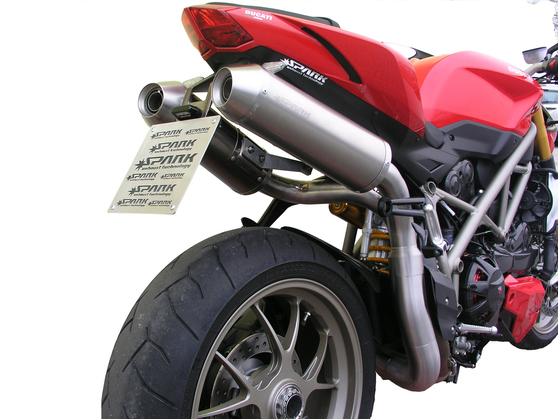 Racing dual titanový 3/4 kit koncovkek ROUND Ducati Streetfighter 1098 / 1098 S 2009 - 2014 Ducati Streetfighter 1098 2009 - 2014