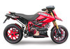 Dual dark style koncovky ROUND Ducati Hypermotard 1100 / EVO / S / SP 2007 - 2012 Ducati Hypermotard 1100 2007 - 2012