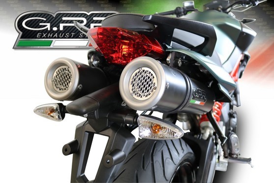 Dual Slip-on E4 M3 BLACK TITANIUM MOTO 3 REPLICA Aprilia Shiver 900 2017 - 2018 Aprilia Shiver 900 2017 - 2018