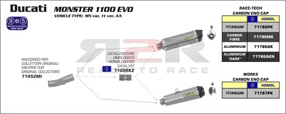 Race-tech - Titan Ducati Monster 1100 EVO 2011 - 2012