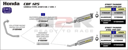 Mezisvod Honda CBF 125 2009 - 2012