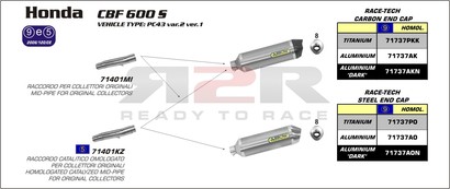 Race-tech - Tmavý hliník Honda CBF 600 S 2008 - 2012
