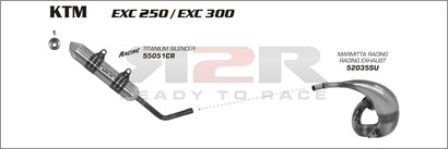 Marmitta racing KTM EXC 250 2005 - 2009