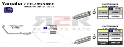 Katalyzátor Yamaha T 135 Crypton X  2007 - 2011