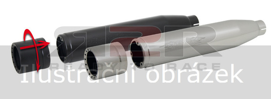 Tailpipe Ø 76mm ( Stainless steel černá) Honda SCR 1104 WH 2008 - 2012