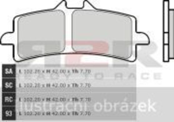 Brzdové destičky přední - Směs OE Bimota DB8 2010 - 2012
