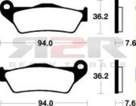 Brzdové destičky zadní - Směs Sinter Metalic  BMW HP2 Enduro 2007 - 2009