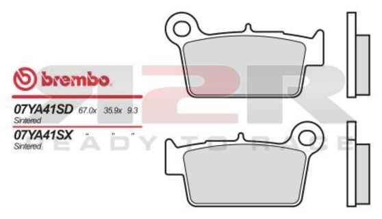 Brzdové destičky zadní - Směs Sinter Metalic  Aprilia RXV 550 2006 - 2012