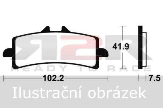 Brzdové destičky přední - Směs Sinter Metalic  Bimota DB7 2009 - 2010