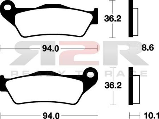 Brzdové destičky zadní - Směs Sinter Metalic  BMW R 1150 GS 1999 - 2005