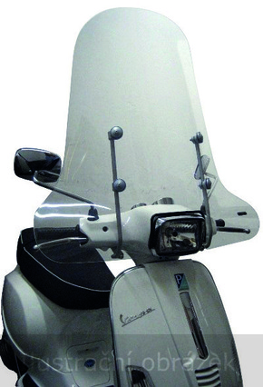 Náhradní čelní plexisklo TUV - Piaggio Vespa S 50 / 125 / 150 2007 - 2012 